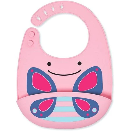 Bavoir en silicone Zoo Butterfly 1×1 pc, bavoir en silicone