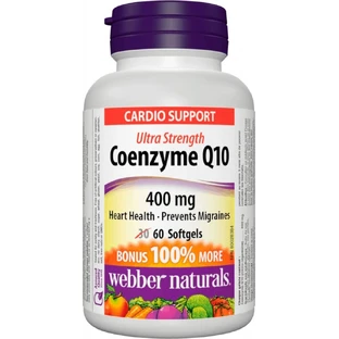 WEBBER NATURALS Coenzyme Q10 400 mg EXTRA STRONG 1×60 cps, complément alimentaire
