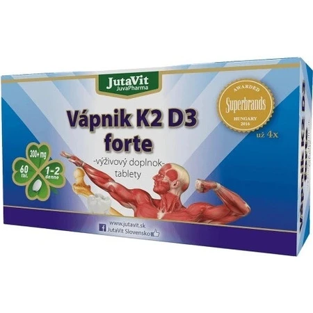JutaVit Calcium K2 D3 forte 1×60 tbl, calcium