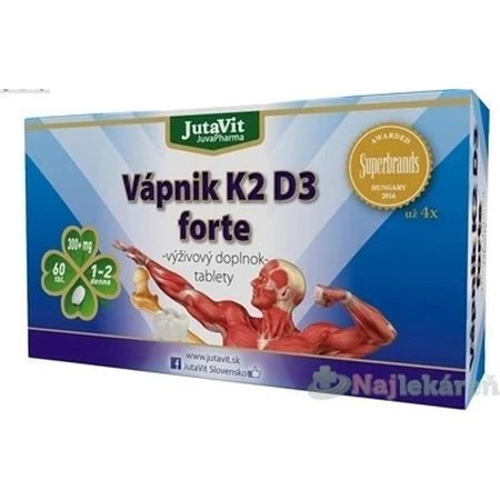 JutaVit Calcium K2 D3 forte 1×60 tbl, calcium
