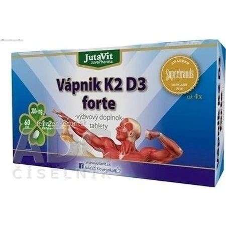 JutaVit Calcium K2 D3 forte 1×60 tbl, calcium