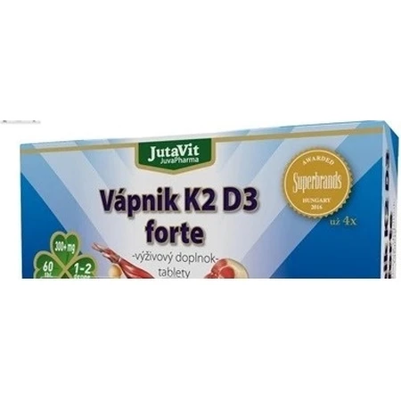 JutaVit Calcium K2 D3 forte 1×60 tbl, calcium