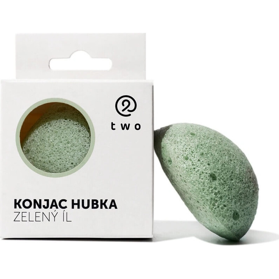 Buy Two cosmetics Konjac sponge / green clay 1×1 pc Two cosmetics Konjac sponge / green clay 1×1 pc