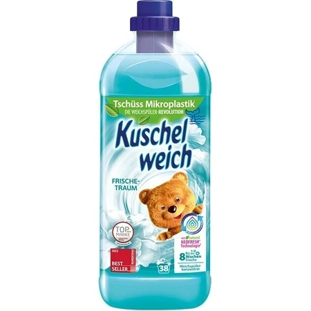 Acondicionador para ropa Kuschelweich - Fresh Dream (turquesa), 38 lavados 1×1 l, acondicionador para ropa