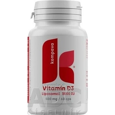 Kompava Vitamina D3 1×60 cps, complemento alimenticio