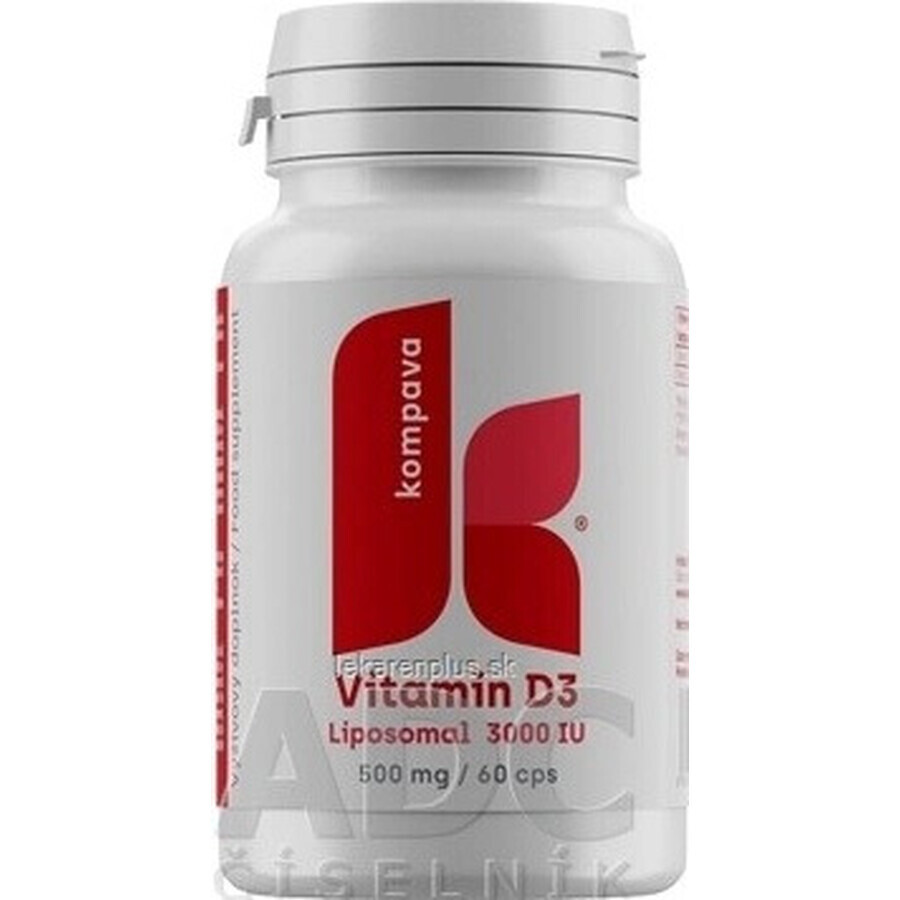 Kompava Vitamin D3 1×60 cps, food supplement