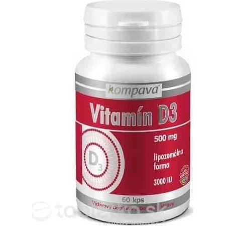 Kompava Vitamina D3 1×60 cps, complemento alimenticio