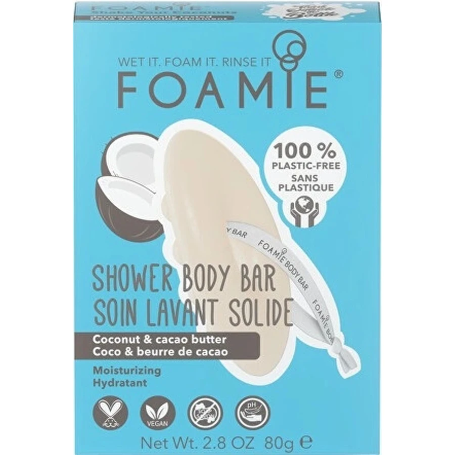 Foamie Shake Your Coconuts Festes Duschgel 1×1 Stück, festes Duschgel