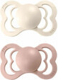 BIBS Supreme natural rubber pacifier BIBS Supreme vanilla/peach 1&#215;2 - size 2