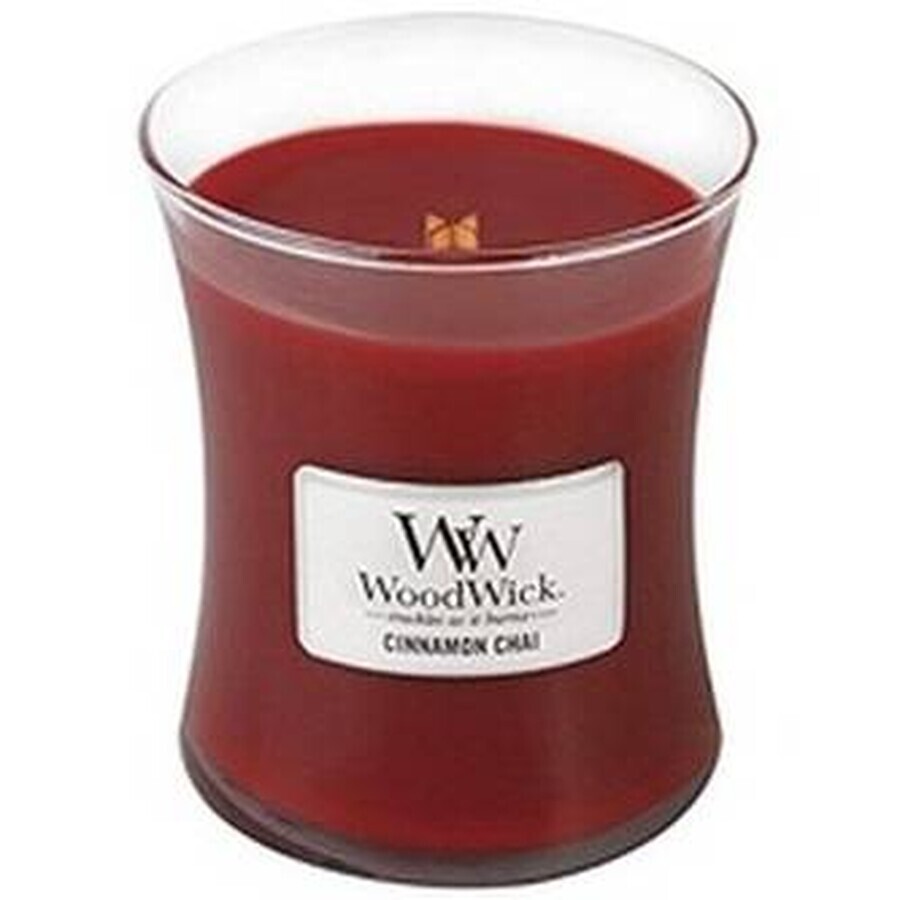 WoodWick Cinnamon Chai medium candle 1×275 g, scented candle WoodWick Cinnamon Chai medium candle 1×275 g, scented candle