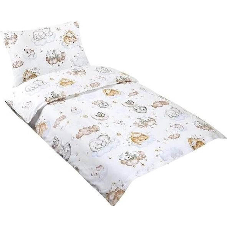 Cearșafuri pentru copii AGÁTA 90/024 animale pe nor 90x135,45x60