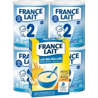 France Lait 2 4x400g + FL bouillie de blé. Set 250g 1×1, lait infantile en poudre set