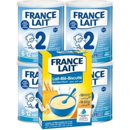 France Lait 2 4x400g + FL bouillie de blé. Set 250g 1×1, lait infantile en poudre set