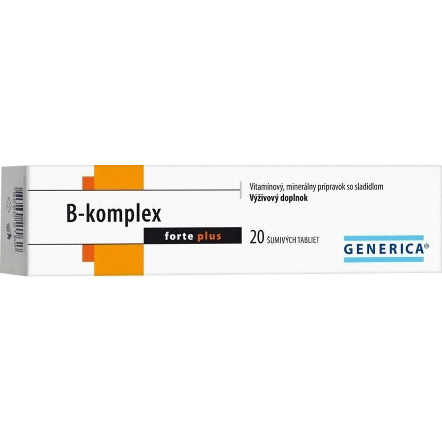 GENERICA B-complex forte plus 1×20 tbl, B-complex