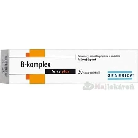 GENERICA B-complex forte plus 1×20 tbl, B-complex