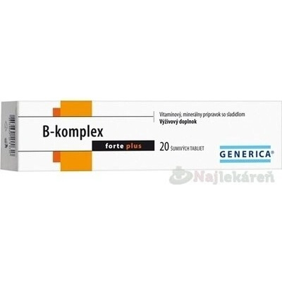 GENERICA B-complex forte plus 1×20 tbl, B-complex