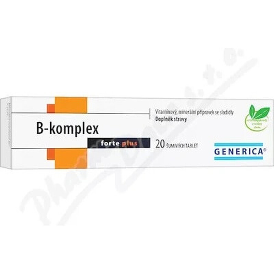 GENERICA B-complex forte plus 1×20 tbl, B-complex