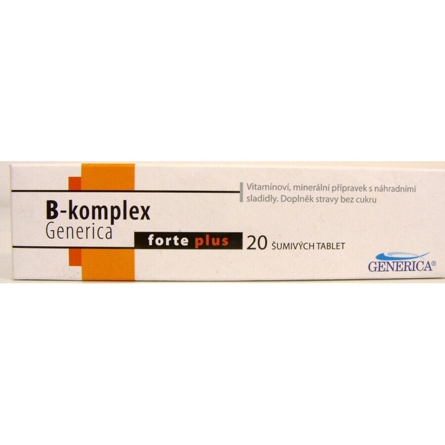 GENERICA B-complex forte plus 1×20 tbl, B-complex