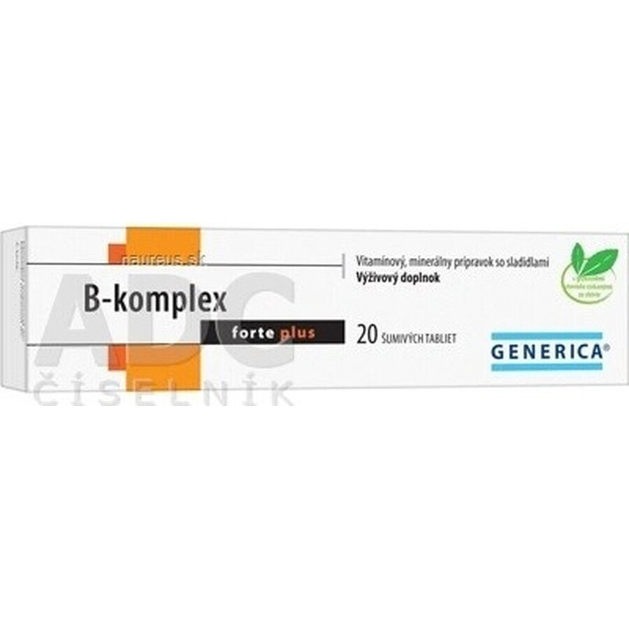 GENERICA B-complex forte plus 1×20 tbl, B-complex