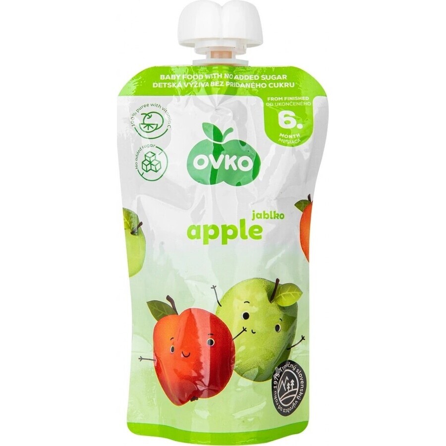 OVKO Baby Food Apple 1×120 g, fruit capsule OVKO Baby Food Apple 1×120 g, fruit capsule
