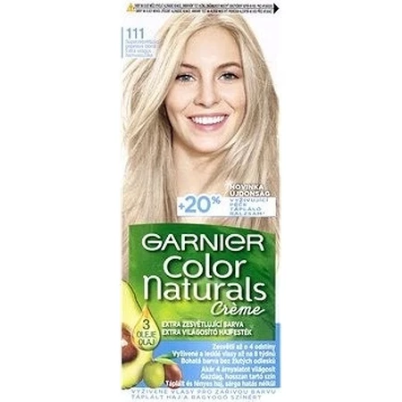 Garnier Color Naturals Dauerhafte Haarfarbe 111 Superlightening Superlightening aschblond 1×1 Stück, Haarfarbe