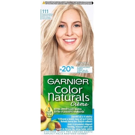 Garnier Color Naturals Dauerhafte Haarfarbe 111 Superlightening Superlightening aschblond 1×1 Stück, Haarfarbe