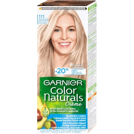 Garnier Color Naturals Dauerhafte Haarfarbe 111 Superlightening Superlightening aschblond 1×1 Stück, Haarfarbe