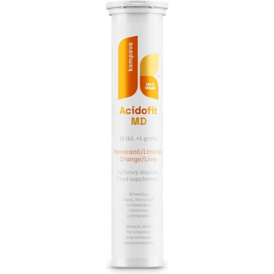 compava ACIDOFIT MD OANGE+LIMET 1×16 tbl, bevanda minerale - arancia e lime
