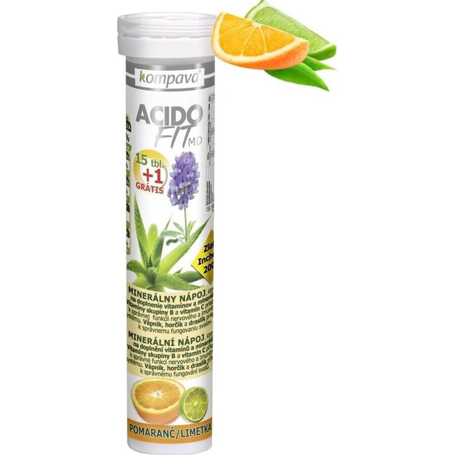 compava ACIDOFIT MD OANGE+LIMET 1×16 tbl, bevanda minerale - arancia e lime