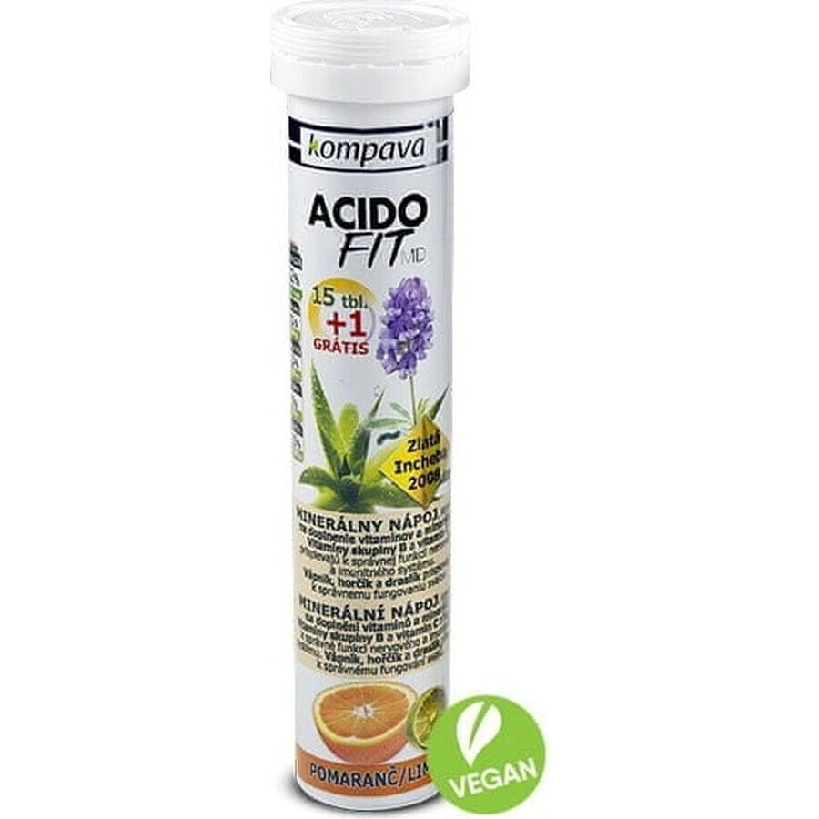 compava ACIDOFIT MD OANGE+LIMET 1×16 tbl, bevanda minerale - arancia e lime