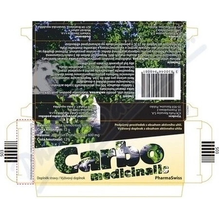 CARBO MEDICINALIS 1×20 tbl, complemento alimenticio