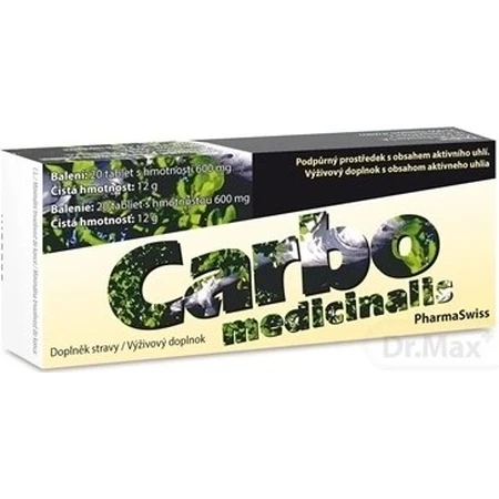 CARBO MEDICINALIS 1×20 tbl, complemento alimenticio