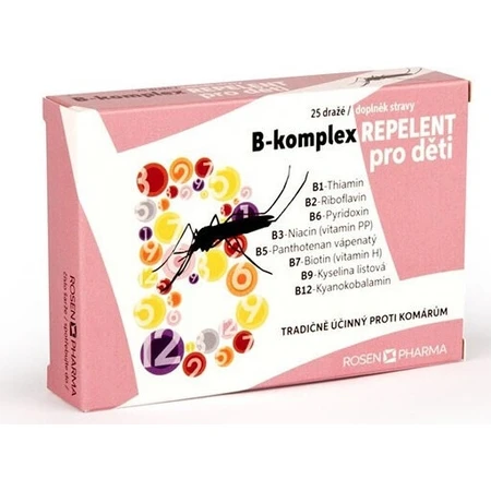 ROSEN PHARMA B-KOMPLEX B-KOMPLEX REPELLENT 1×25 tbl, répulsif en comprimés