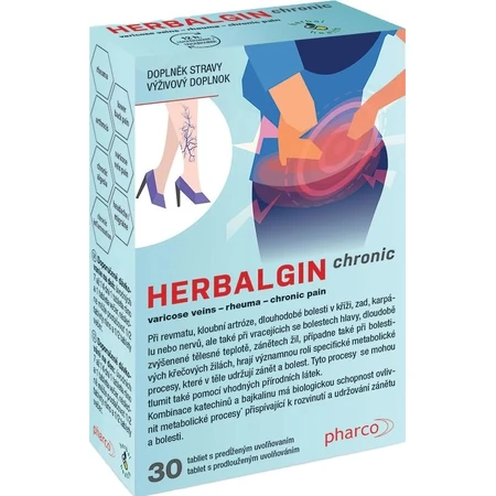 HERBALGIN crónico 1×30 tbl, complemento alimenticio para personas con inflamación prolongada en el organismo