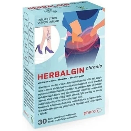 HERBALGIN crónico 1×30 tbl, complemento alimenticio para personas con inflamación prolongada en el organismo