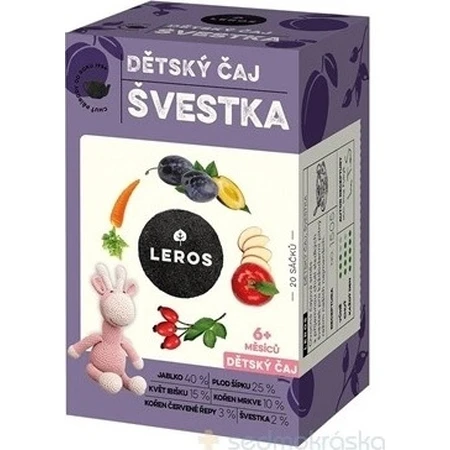 LEROS Té para niños - ciruela 20×2 g, té