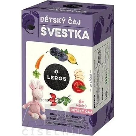 LEROS Té para niños - ciruela 20×2 g, té