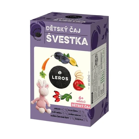 LEROS Té para niños - ciruela 20×2 g, té