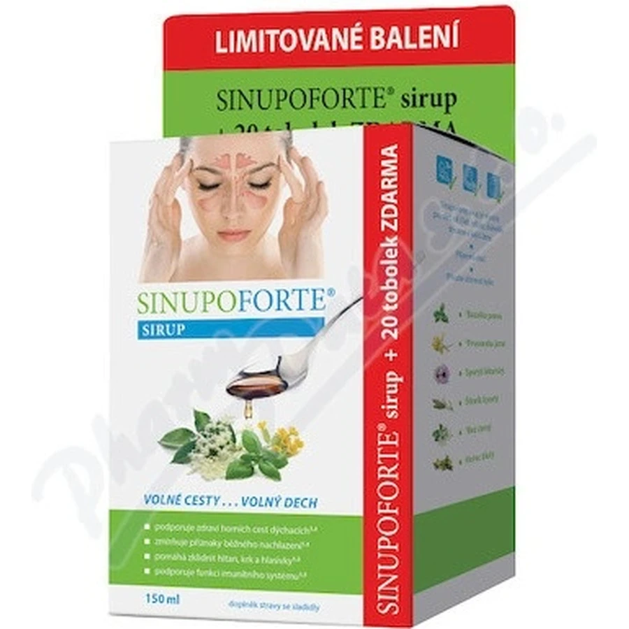 SINUPO FORTE Limited pack 1×1 set, syrup and capsules