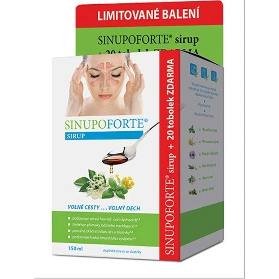 SINUPO FORTE Limited pack 1×1 set, syrup and capsules