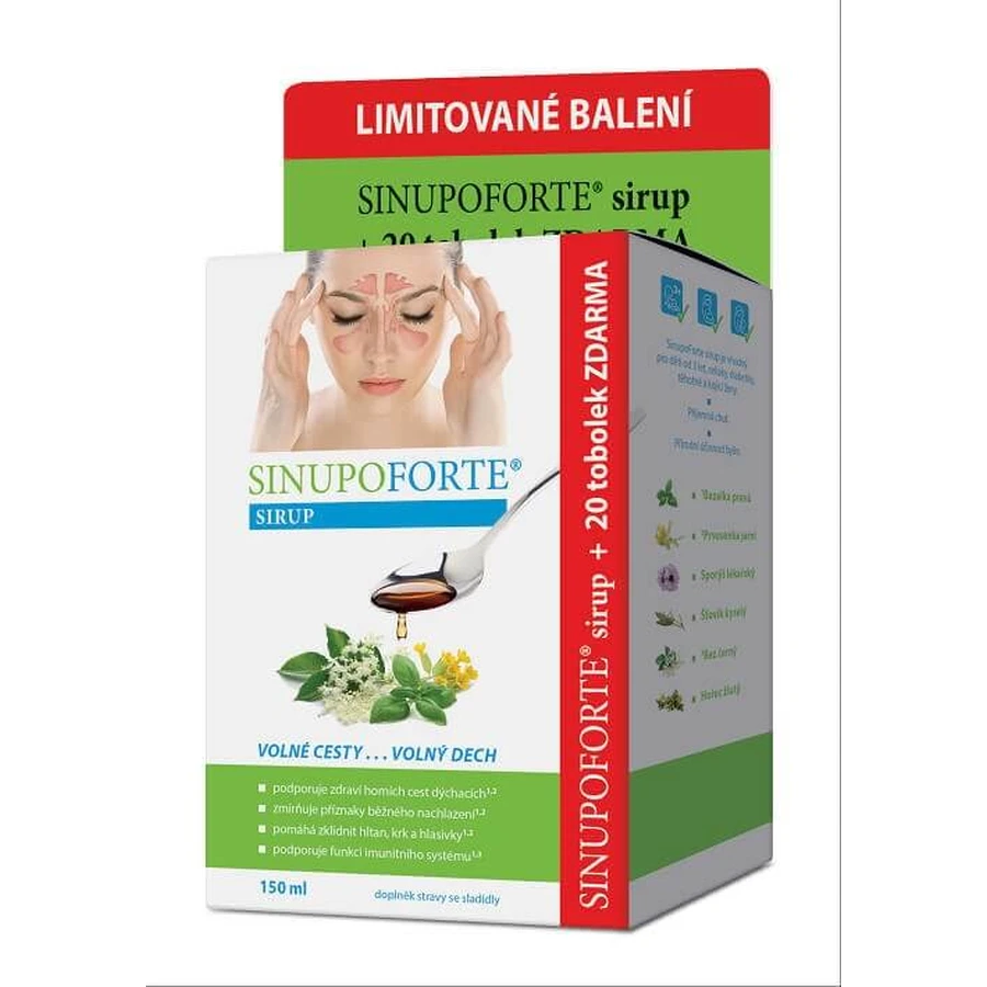 SINUPO FORTE Limited pack 1×1 set, syrup and capsules