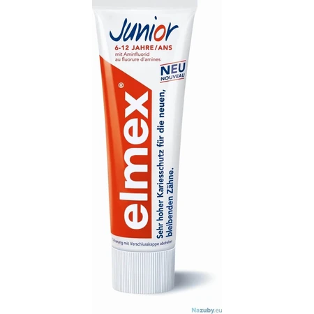 ELMEX JUNIOR PASTA DENTAL 1×75 ml, pasta dental para niños
