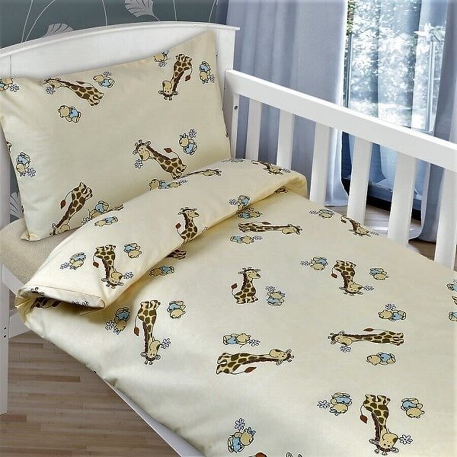 Cearșafuri pentru copii AGATA 90/039 bej girafă 90x135,45x60