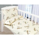 Cearșafuri pentru copii AGATA 90/039 bej girafă 90x135,45x60 Cearșafuri pentru copii AGATA 90/039 bej girafă 90x135,45x60