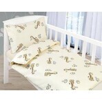 Cearșafuri pentru copii AGATA 90/039 bej girafă 90x135,45x60 Cearșafuri pentru copii AGATA 90/039 bej girafă 90x135,45x60