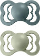 BIBS Supreme Silicone Soothers large island/sage 1&#215;2 pcs, size 1