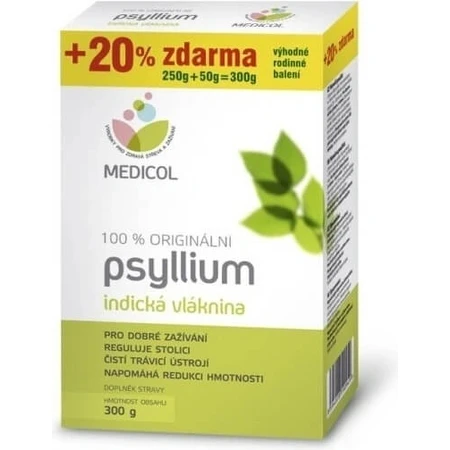 asp Psyllium 1×300 g, fibra natural soluble