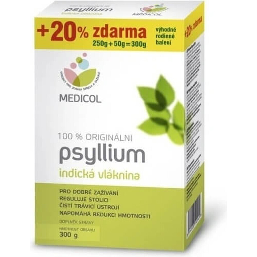asp Psyllium 1×300 g, fibre naturelle soluble