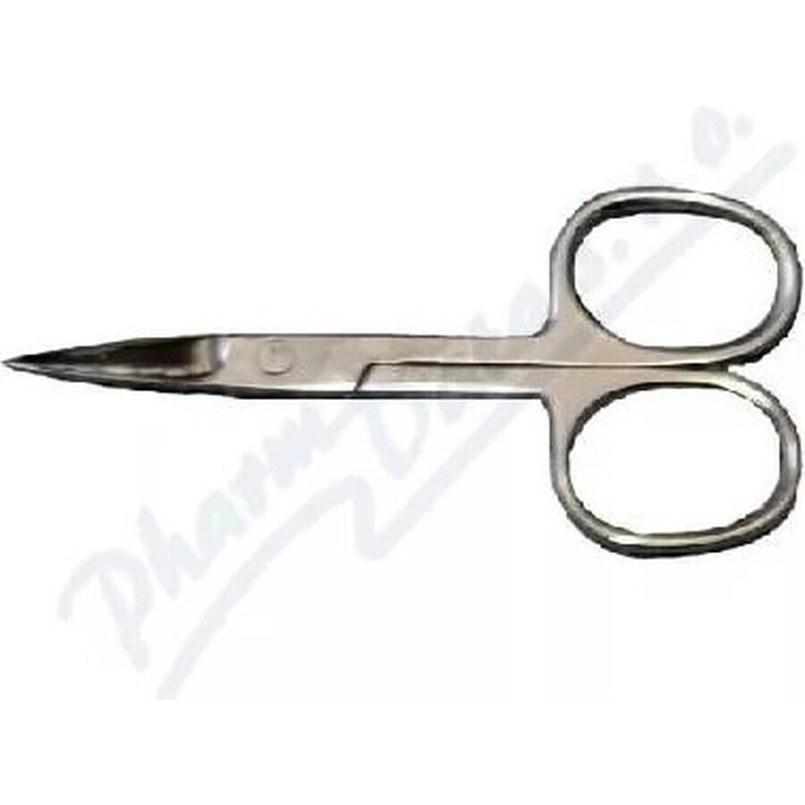 Schaar voor ogen - gebogen 11 cm 1×1 stuk, roestvrijstalen schaar