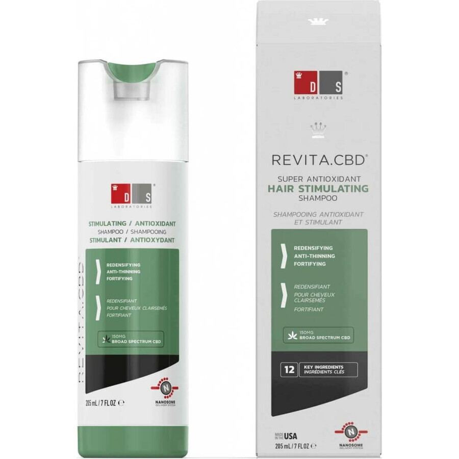 DS Laboratories shampooing antioxydant contre la chute des cheveux Revita CBD 205 ml 1×205 ml, shampooing contre la chute des cheveux